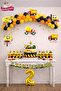 Construction Themed Age Birthday Decoration Set Engineering Vehicle Foil Balloon Balloon Chain Party Decor Ornament
