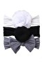 - Aya Assorted Cute Soft Turban for Babies - White, Black, Grey