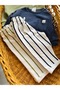Pocket Detailed Sweat Striped Pants Top and Bottom Set - 2
