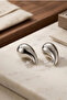 Drop Shape Italian Teardrop Design Earrings – Pvd Coated Shiny Modern Women's Earrings
