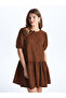 Crew Neck Patterned Short Sleeve Dress - 2