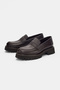 Lorian Genuine Leather Front Line Accessory Women's Loafers - Brown