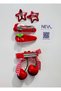 5'Ll Cherry Girls' Buckle Set |   Bowknot Cherry Tassel Buckle & 4 Star and Cherry Snap Buckles - 4