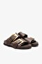 Lume Brown Leather Women's Slipper - 4