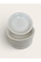 Patterned White Porcelain Dinner Plates for Daily and Special Occasion Use 19 cm Set of 12 - 2