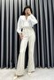 Spanish Style Fabric Trousers - Beige Beige