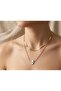 Fatma Ana Eli Pearlescent and Italian Crushed Chain Double Necklace Combination in Gold Color - 2