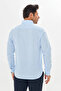 Men's Zend Club Regular Fit Summer Linen Shirt Light Blue - 4