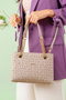 Women's Chain Strap 3-Compartment Long Crisscross Straps Hand & Shoulder Bag (24x20 CM)