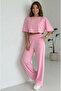 Women Batwing Sleeve Cropped Top- Baggy Pants Double Set - 6