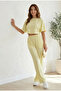 Women Batwing Sleeve Cropped Top- Baggy Pants Double Set - 3