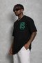 Men's Printed T-Shirt Short Sleeve Crew Neck Regular Fit T-Shirt - Black - 3