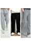 3-Piece Men's Pants with Relaxed Cut and Comfortable Waist (Regenerated Fabric)