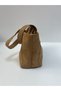 100% Genuine Cowhide Leather Leather Si, Suede Women's Bag Tan – Shoulder Bag and Crisscross Straps Stylish Casual Women's Bag Si - 5