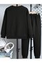 Winter Boys and Girls Balance Printed Top and Bottom Set Black - 2