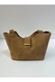 100% Genuine Cowhide Leather Leather Si, Suede Women's Bag Tan – Shoulder Bag and Crisscross Straps Stylish Casual Women's Bag Si - 3
