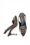 Women's Brown Medium Heel Stiletto Buckled New Season F6174 - 4