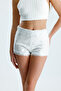 Lined Sequin Detailed Evening Dress Shorts |   Şrt36396 White - 7