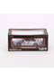 1:24 Scale Model Vehicle with Sound and Light, 4 Doors, Opening Hood and Trunk, with Stand, White - 6