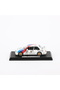 1:24 Scale Model Vehicle with Sound and Light, 4 Doors, Opening Hood and Trunk, with Stand, White - 2