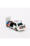 1:24 Scale Model Vehicle with Sound and Light, 4 Doors, Opening Hood and Trunk, with Stand, White - 4
