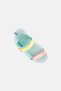 Kids Girl Brand Logo Velcro Closure Sandals, Mint Green - 4