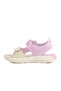 Lilac Velcro Girls Flat Sandals - 2