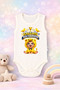 Baby Bodysuit with Funny Writing "Daddy's Little Canary" Printed 100% Cotton Body (Newborn & Baby) - 2