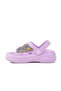 Lilac Embroidered Eva Women's Sabo Slippers - 2