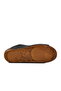 Black Genuine Leather Women's Flat Slippers - 5