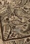 Coffee Paisley Patterned Natural Scarf - 3