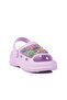 Lilac Embroidered Eva Women's Sabo Slippers - 3