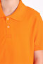 Unisex Children's Basic Plain Pique Short Sleeve Polo Neck School T-Shirt 5-16 Years Old Orange - 3