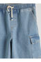 Boy's Cargo Jean Shorts with Elastic Waist - 3