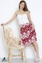 Patterned Burumcuk A-Line Women's Skirt Below the Knee Comfortable Fit Daily Office Stylish Combination