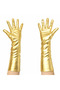 Gold-Colored Luxurious Satin Gloves, 40 Cm, Cceldr02. - 2