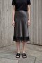 My Fashion Lace Detailed Satin Midi Skirt - 2
