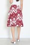 Patterned Burumcuk A-Line Women's Skirt Below the Knee Comfortable Fit Daily Office Stylish Combination - 5