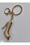 Rose Gold Color Stone-Embellished Shoe Figured Keychain – Stone Detailed Bag and Key Accessory - 7
