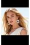 Steel Gold Hoop Earrings 7 cm