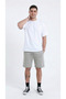 Men's Regular Comfortable Cut, Elastic Waist, Side Pocketed Folded Legs, Stone Bermuda Shorts - 7