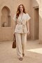 My Fashion High Waist V-Neck Tie Detail Two-Piece Set