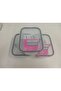 Feyzade Fresco Cam Lockable Rectangular Storage Container Set of 3 1700Cc Gray Lid Frs-299 - 2