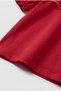 Girl's Cotton Pack Red Flywheel Collar Blouse - Gold Striped Detail - 4
