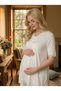 New Season Ecru Lace Detailed Special Design Summer 100% Cotton Maternity Pajama Set - 7