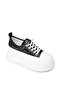 Women's Black Sneaker Shoes - 6