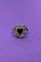 Black Heart Thorns Motif Stylish and Modern Design Minimal Adjustable Women's Ring - 4