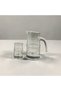 5-Piece Glass Liquor Set - Minimalist Design Small Decanter and 4 Shot Glasses Set - 4