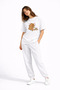 Couple T-Shirt with Cute Bear Print, Oversize Unisex Partner T-Shirt Set of 2, White - 3
