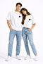 Lover Combination Minimal Space Planet Printed Couple T-Shirt Oversized Unisex Partner T-Shirt Set of 2